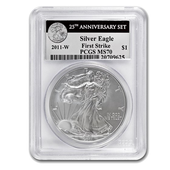 Buy 2011 5-Coin Silver Eagle Set MS/PR-70 PCGS (FS, 25th Anniv) | APMEX