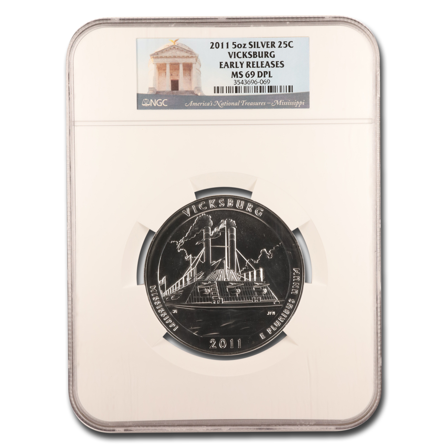 Buy 2011 5 oz Silver ATB Vicksburg MS-69 DPL Early | APMEX