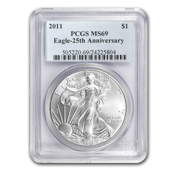 2011 American Silver Eagle MS-69 PCGS