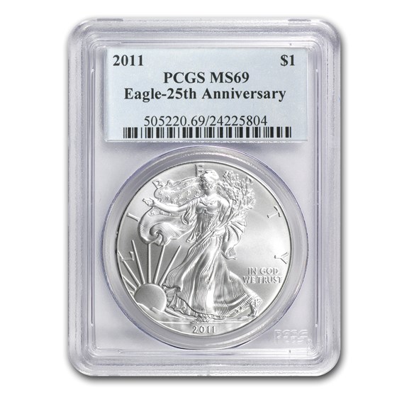 2011 American Silver Eagle MS-69 PCGS 2011 American Silver Eagle MS-69 PCGS