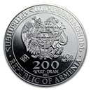 2011 Armenia 1/2 oz Silver 200 Drams Noah’s Ark