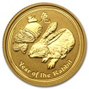 2011 Australia 1/10 oz Gold Lunar Rabbit BU (Series II)