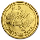 2011 Australia 1/10 oz Gold Lunar Rabbit Proof (Series II)