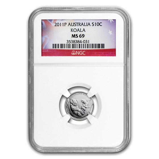 2011 Australia 1/10 oz Silver Koala MS-69 NGC 2011 Australia 1/10 oz Silver Koala MS-69 NGC