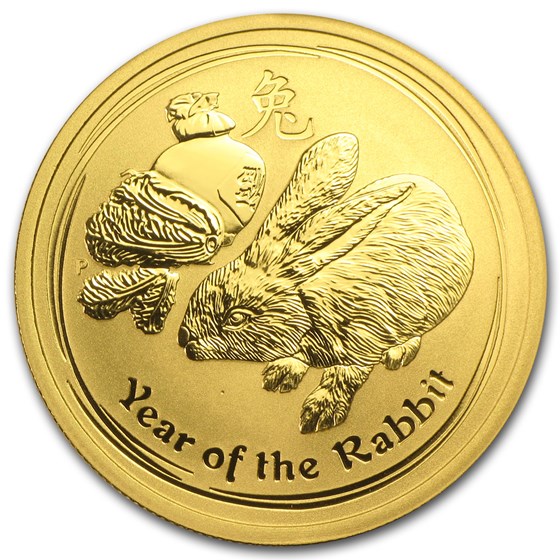 2011 Australia 1/2 oz Gold Lunar Rabbit BU (Series II) 2011 Australia 1/2 oz Gold Lunar Rabbit BU (Series II)