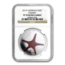 2011 Australia 1/2 oz Silver Colorized Starfish PF-70 NGC