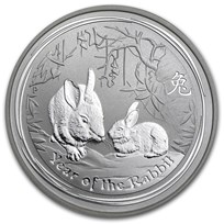 2011 Australia 1/2 oz Silver Year of the Rabbit BU (Series II)
