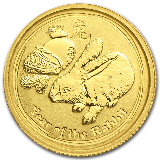 2011 Australia 1/20 oz Gold Lunar Rabbit BU (Series II) 2011 Australia 1/20 oz Gold Lunar Rabbit BU (Series II)
