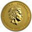2011 Australia 1/20 oz Gold Lunar Rabbit BU (SII, Colorized)