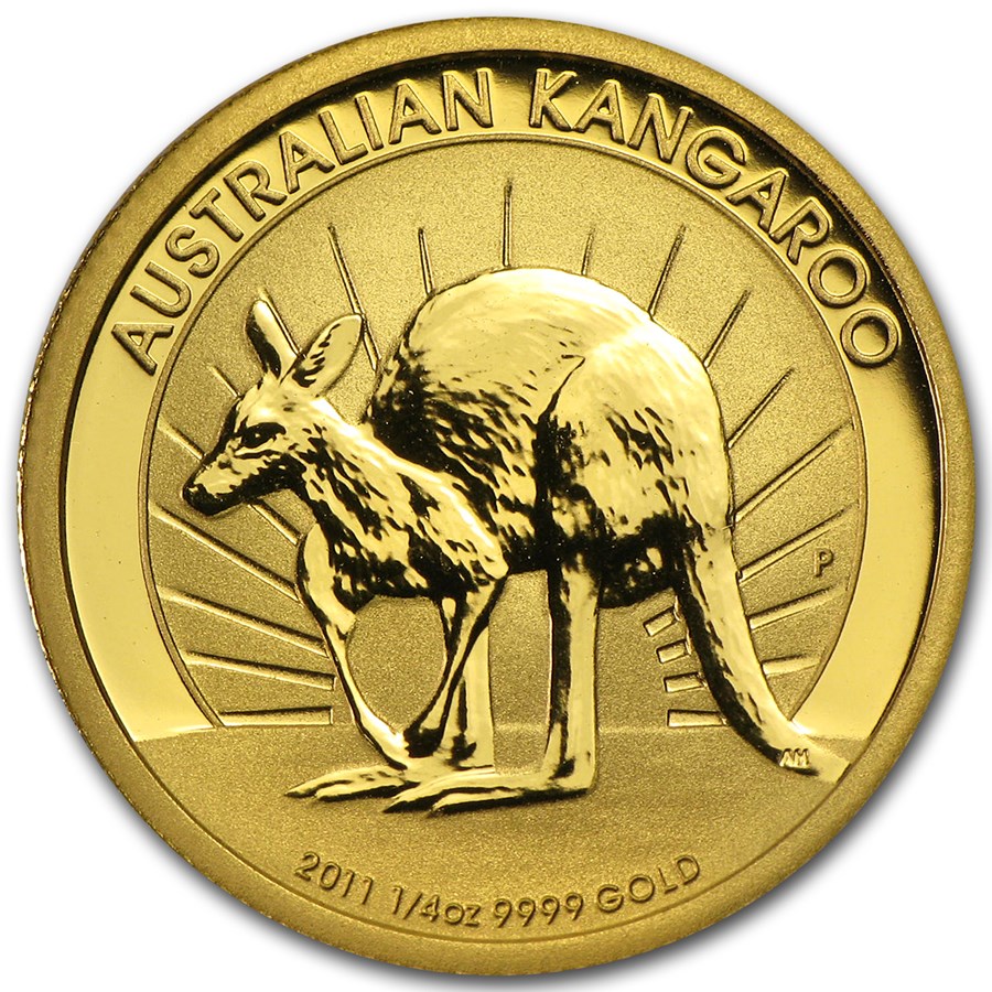 2011 Australia 1/4 oz Gold Kangaroo BU