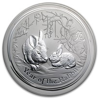 2011 Australia 1 kilo Silver Year of the Rabbit BU