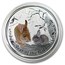2011 Australia 1 kilo Silver Year of the Rabbit Gemstone Eye BU