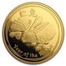 2011 Australia 1 oz Gold Lunar Rabbit Proof (Series II)