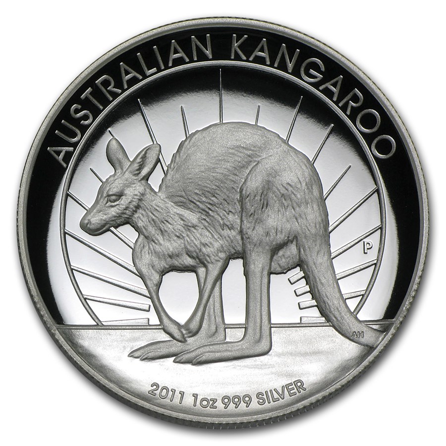 2011 Australia 1 oz Silver Kangaroo Proof (High Relief)