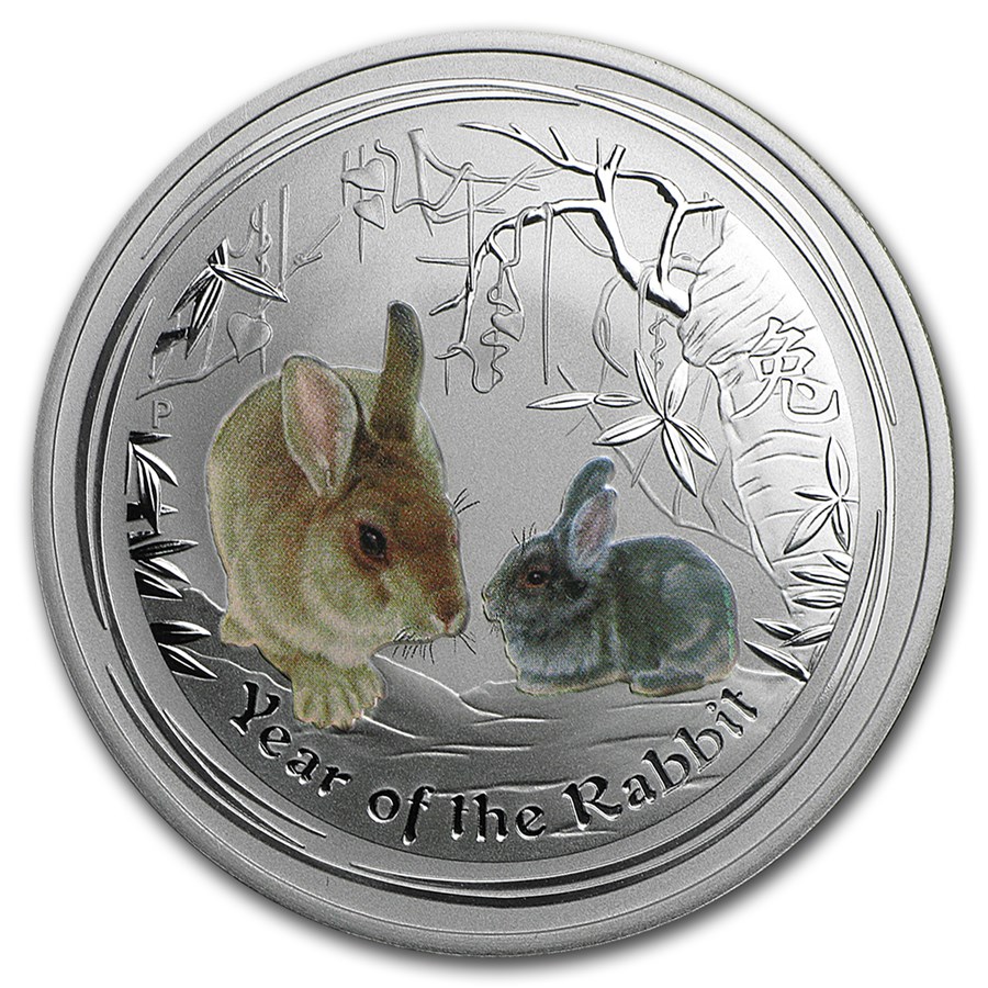 Buy 2011 Australia 1 oz Silver Year of the Rabbit BU (Colorized) | APMEX