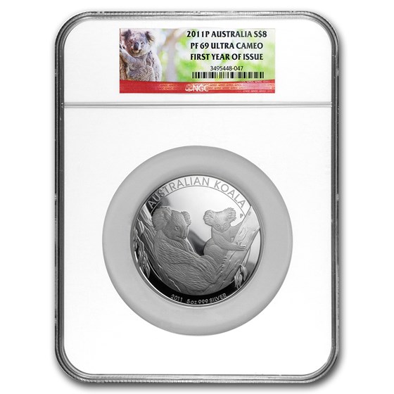 2011 Australia 5 oz Silver Koala PF-69 NGC 2011 Australia 5 oz Silver Koala PF-69 NGC