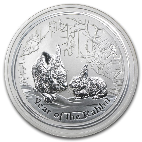 2011 Australia 5 oz Silver Year of the Rabbit BU 2011 Australia 5 oz Silver Year of the Rabbit BU