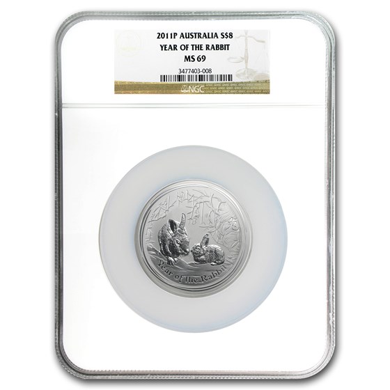 2011 Australia 5 oz Silver Year of the Rabbit MS-69 NGC 2011 Australia 5 oz Silver Year of the Rabbit MS-69 NGC