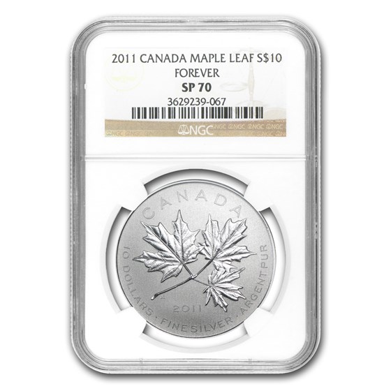 2011 Canada 1/2 oz Silver $10 Maple Leaf Forever SP-70 NGC 2011 Canada 1/2 oz Silver $10 Maple Leaf Forever SP-70 NGC