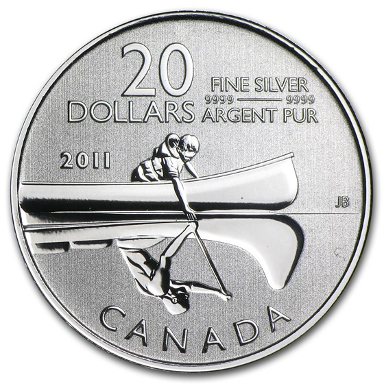 2011 Canada 1/4 oz Silver $20 Canoe (Coin Only) 2011 Canada 1/4 oz Silver $20 Canoe (Coin Only)