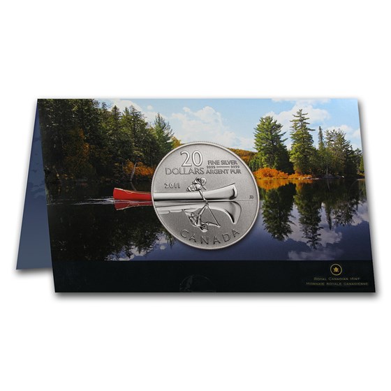 2011 Canada 1/4 oz Silver $20 Canoe (w/COA Card) 2011 Canada 1/4 oz Silver $20 Canoe (w/COA Card)