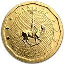 2011 Canada 1 oz Gold Mountie Maple Leaf .99999 BU (No Assay)