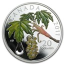 2011 Canada 1 oz Silver $20 Maple Leaf Crystal Raindrop