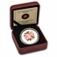 2011 Canada 1 oz Silver $20 Wild Rose Flower Crystal Dewdrops