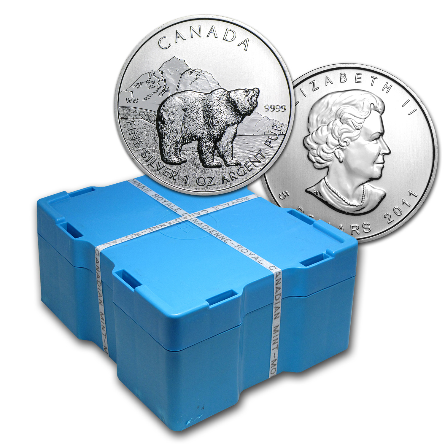 Buy 2011 Canada 500-Coin Silver Grizzly Monster Box (Sealed) | APMEX