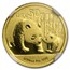 2011 China 1/10 oz Gold Panda MS-69 NGC