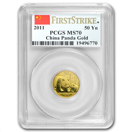 2011 China 1/10 oz Gold Panda MS-70 PCGS (FirstStrike®) 2011 China 1/10 oz Gold Panda MS-70 PCGS (FirstStrike®)