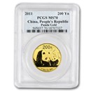 2011 China 1/2 oz Gold Panda MS-70 PCGS