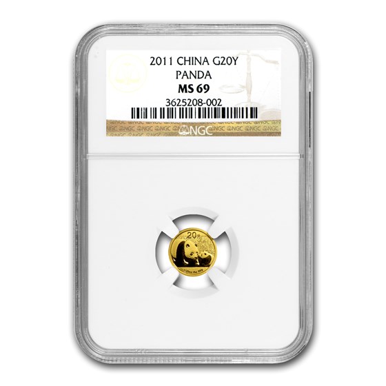 2011 China 1/20 oz Gold Panda MS-69 NGC 2011 China 1/20 oz Gold Panda MS-69 NGC