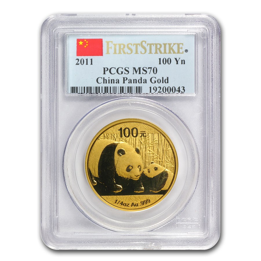 Buy 2011 China 1/4 oz Gold Panda MS-70 PCGS (FirstStrike®) | APMEX