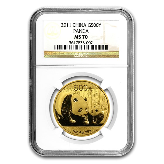 2011 China 1 oz Gold Panda MS-70 NGC 2011 China 1 oz Gold Panda MS-70 NGC