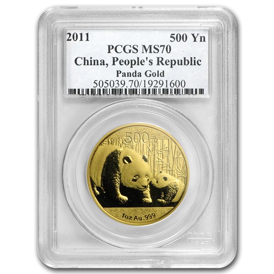 2011 China 1 oz Gold Panda MS-70 PCGS 2011 China 1 oz Gold Panda MS-70 PCGS
