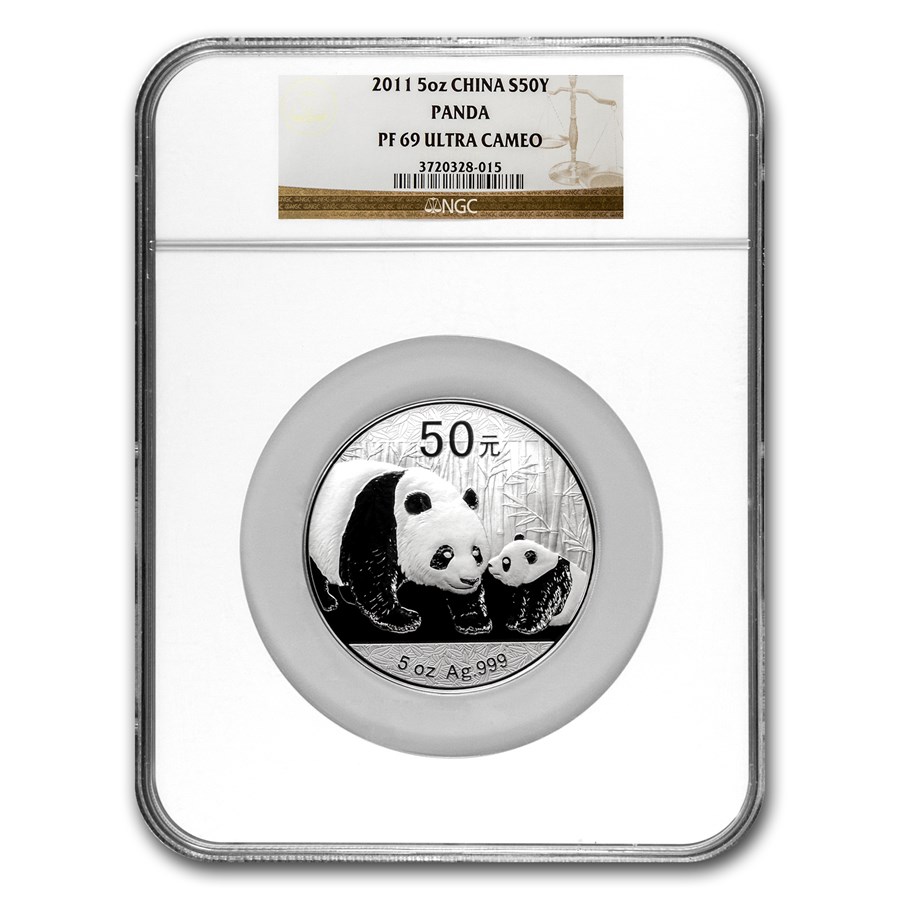 Zee Ontdekking Zorgvuldig lezen Buy 2011 China 5 oz Silver Panda PF-69 NGC | APMEX