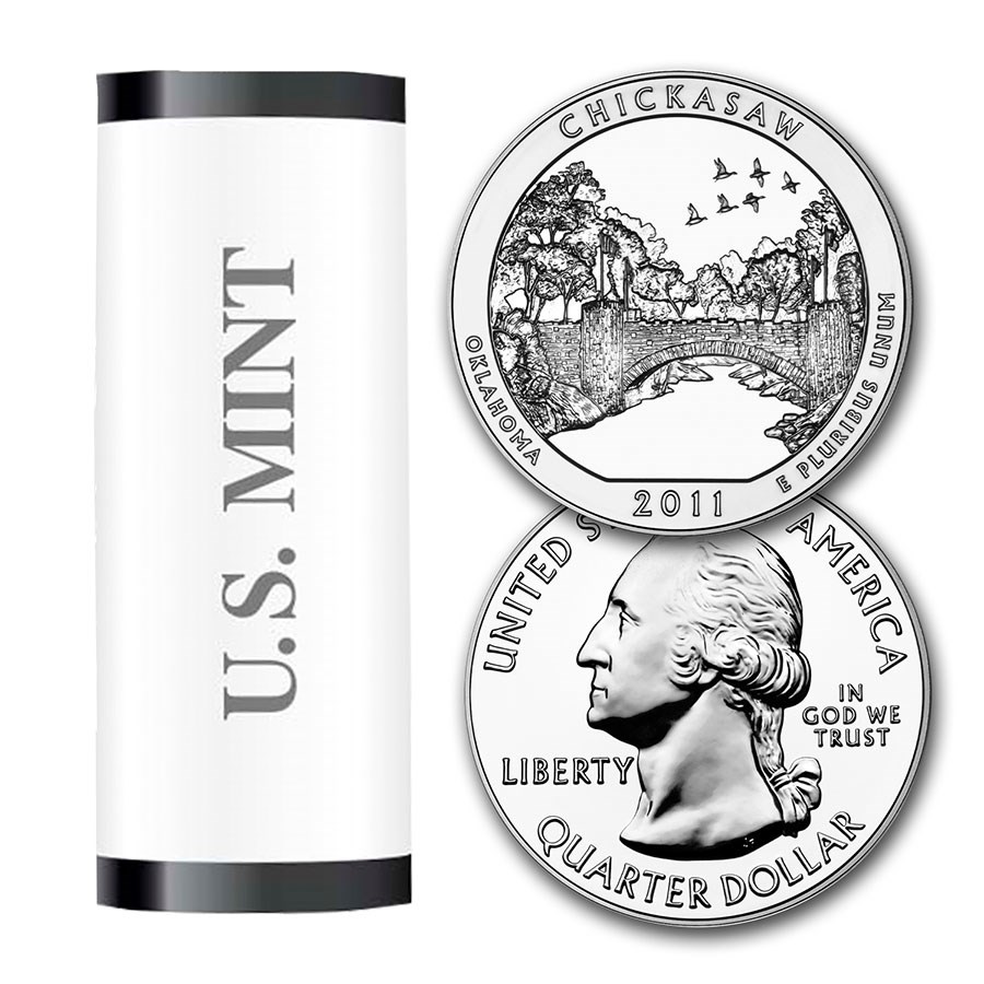 2011-D ATB Quarter Chickasaw National Recreation 40-Coin Roll BU
