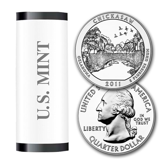 2011-D ATB Quarter Chickasaw National Recreation 40-Coin Roll BU 2011-D ATB Quarter Chickasaw National Recreation 40-Coin Roll BU