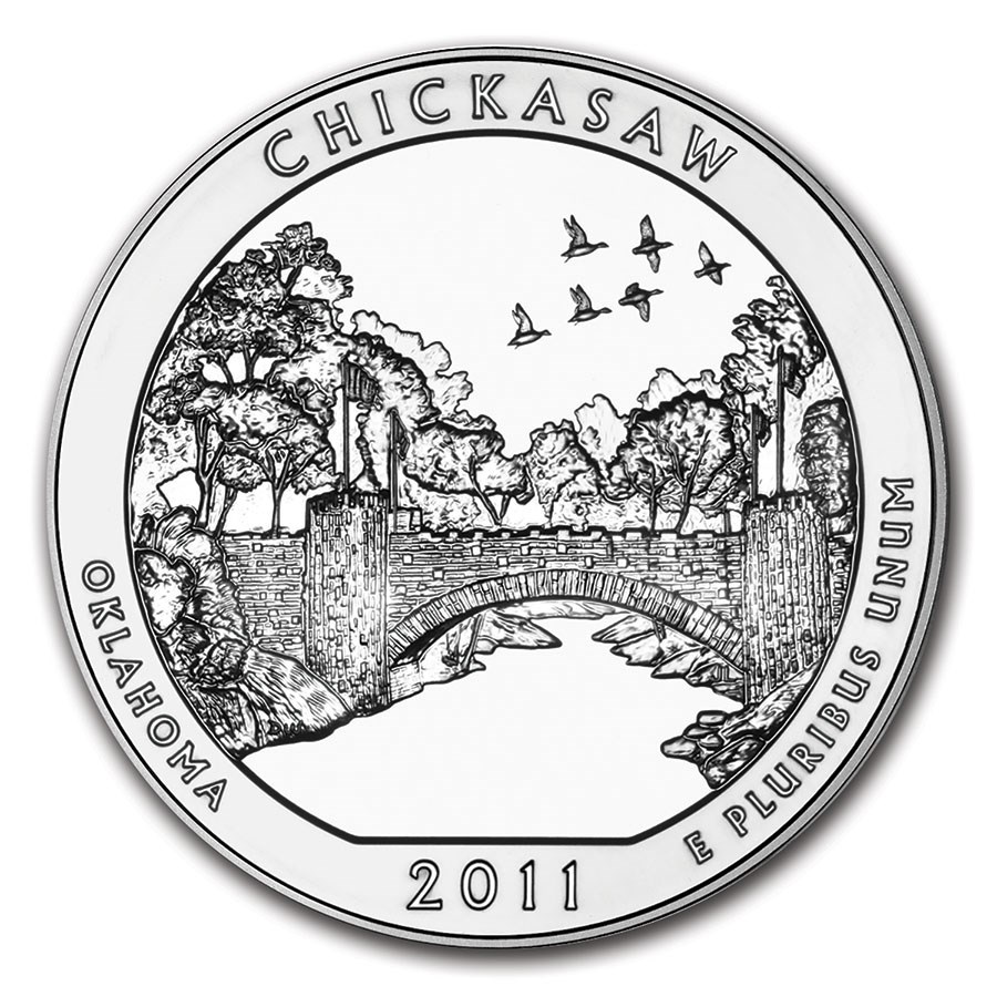 2011-D ATB Quarter Chickasaw National Recreation Area BU