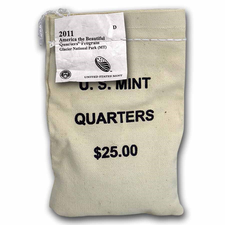 2011-D ATB Quarter Glacier National Park $25 Sealed Mint Bag