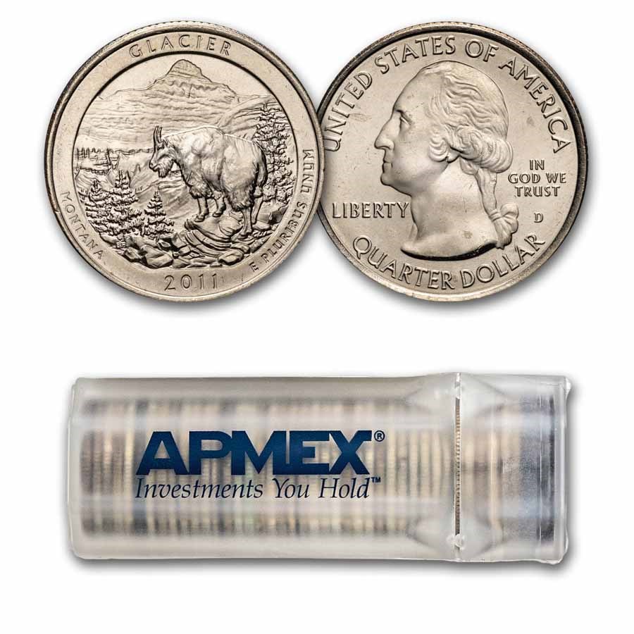 2011-D ATB Quarter Glacier National Park 40-Coin Roll BU
