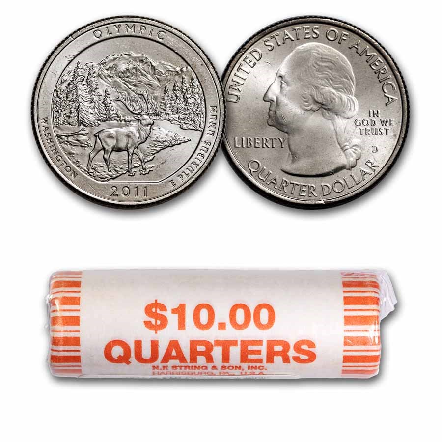 2011-D ATB Quarter Olympic National Park 40-Coin Roll BU