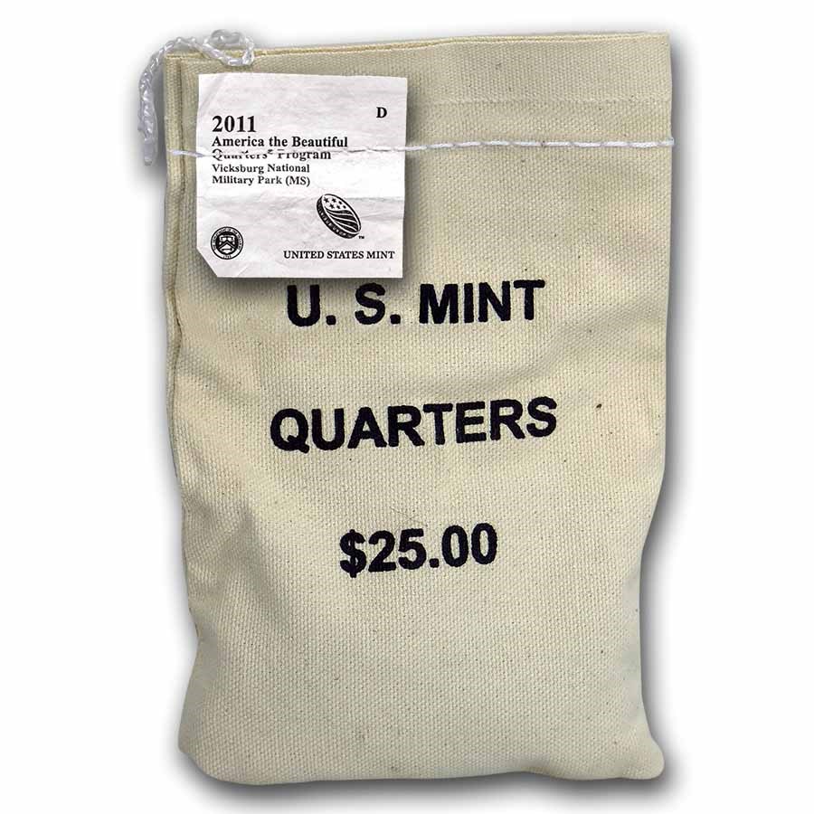 2011-D ATB Quarter Vicksburg National $25 Sealed Mint Bag