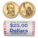 2011-D James Garfield 25-Coin Roll Presidential Dollar BU