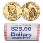 2011-D James Garfield 25-Coin Roll Presidential Dollar BU