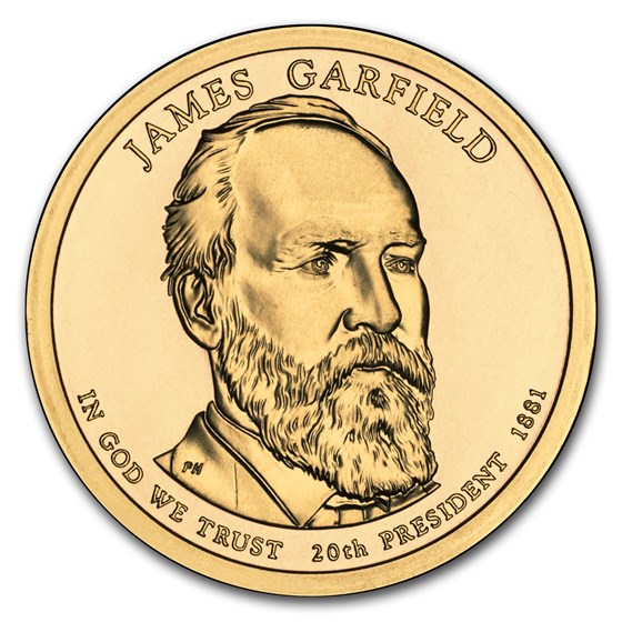 2011-D James Garfield Presidential Dollar BU
