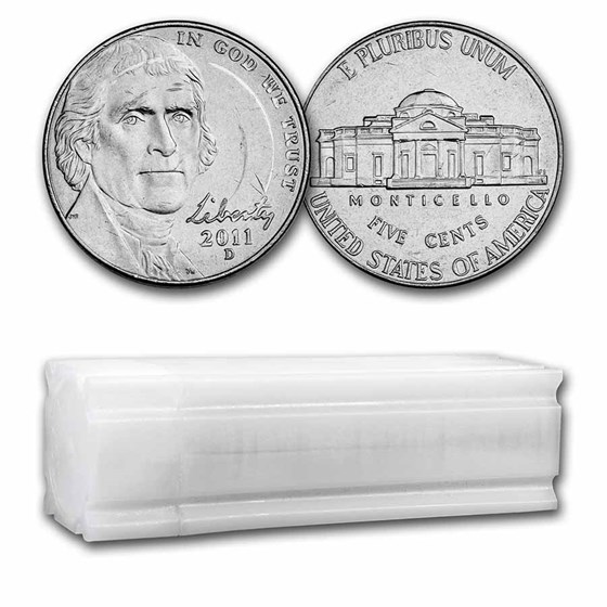 2011-D Jefferson Nickel 40-Coin Roll BU 2011-D Jefferson Nickel 40-Coin Roll BU