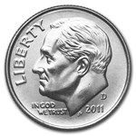 2011-D Roosevelt Dime 50-Coin Roll BU