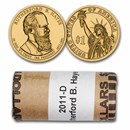 2011-D Rutherford B. Hayes 25-Coin Presidential Dollar Roll BU